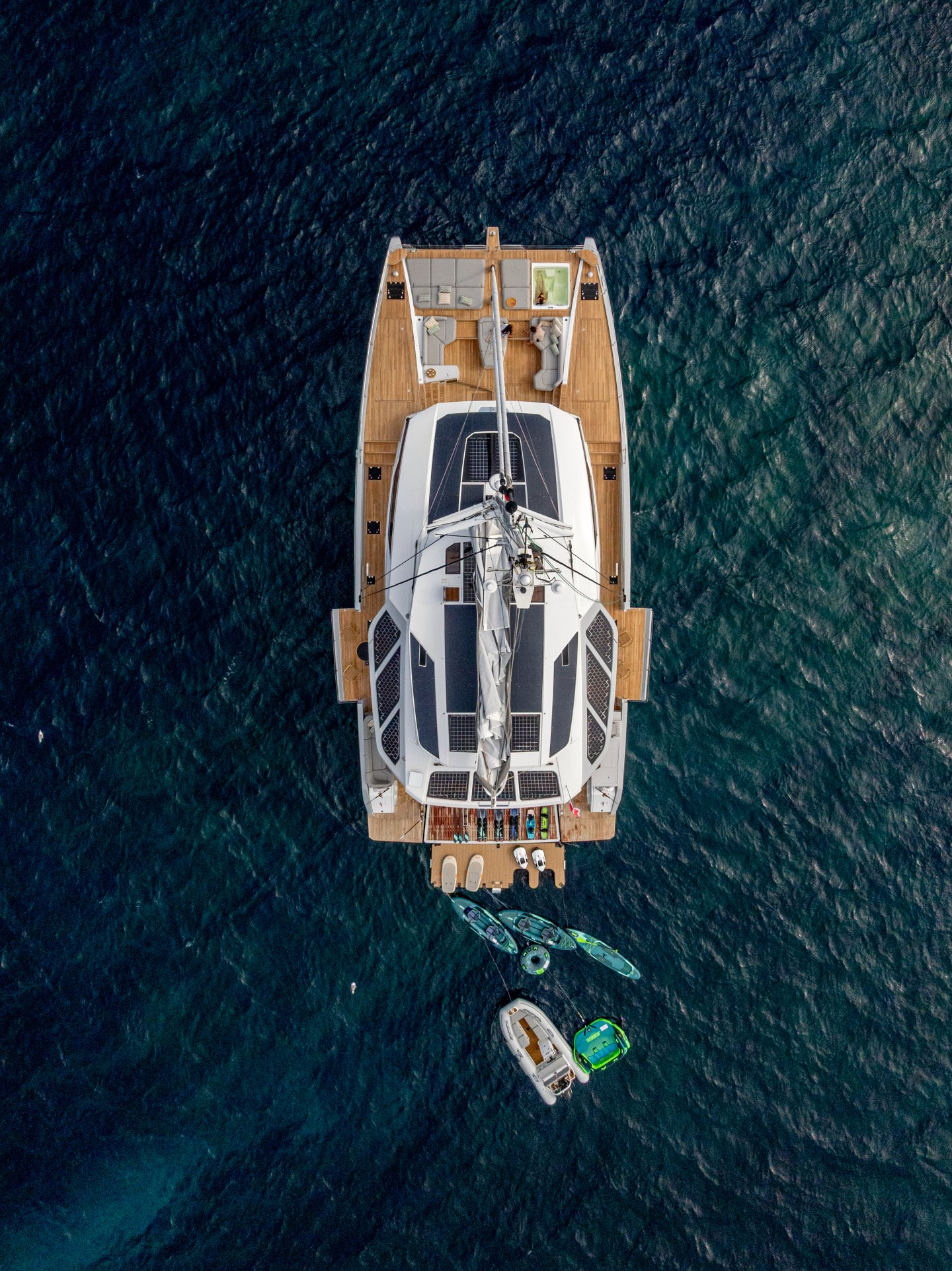 Top view of WINDKIND showing the solar panels on the hardtop