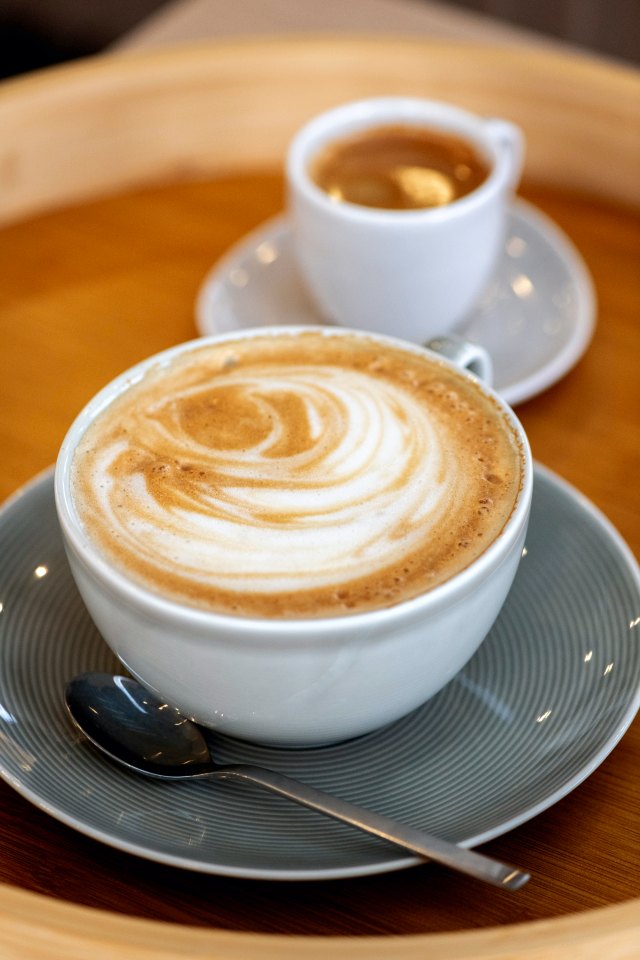 Cappuccino with latte art